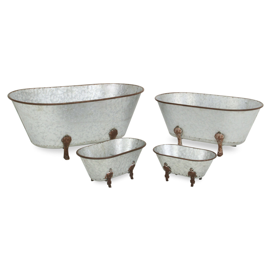 5018L-GV - Lavande Galvanized Tub Decor