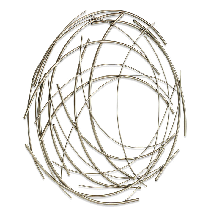 5051 - Denine Round Wall Art - Silver