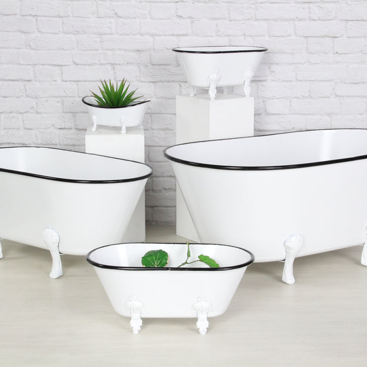 5129L-W - Lavande White Tub Decor