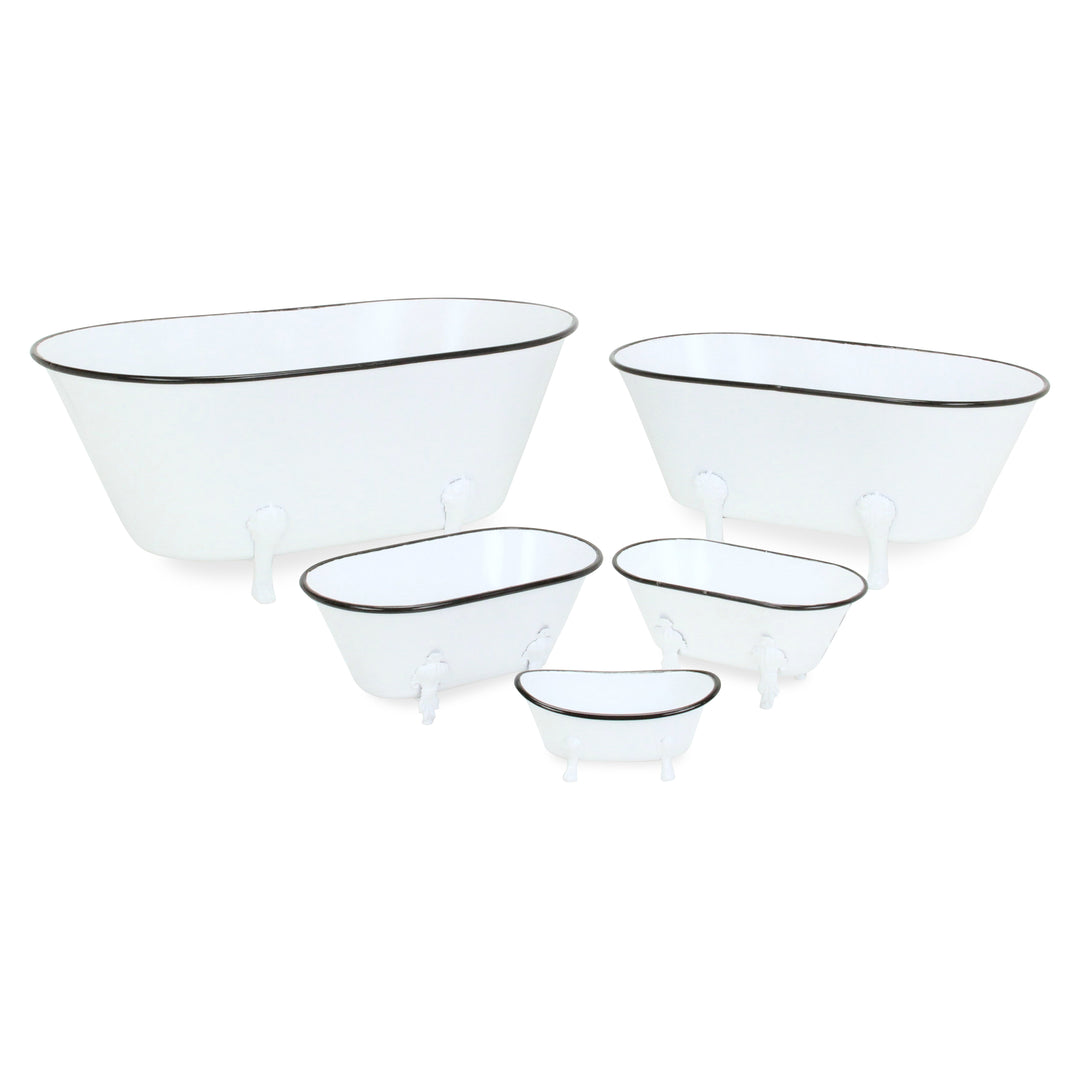 5129L-W - Lavande White Tub Decor