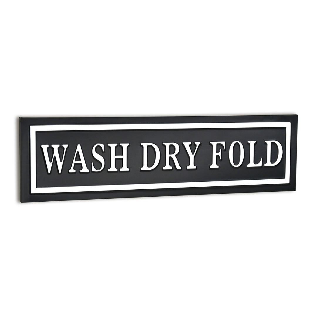 5285WDF-BK - Arabella Laundry Themed Sign - Black