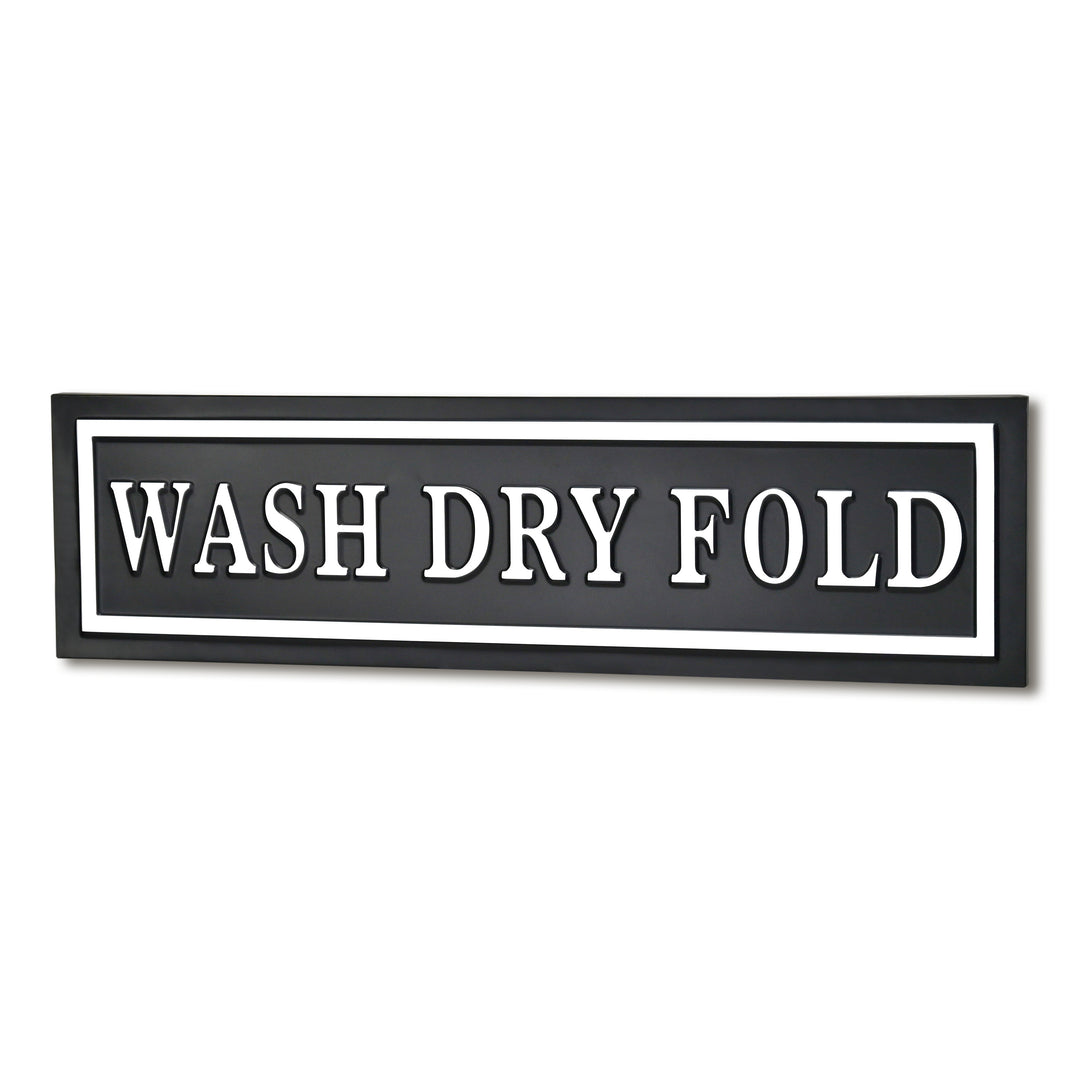 5285WDF-BK - Arabella Laundry Themed Sign - Black