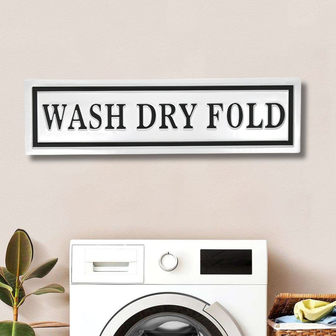 5285WDF-WT - Arabella Laundry Themed Sign - White