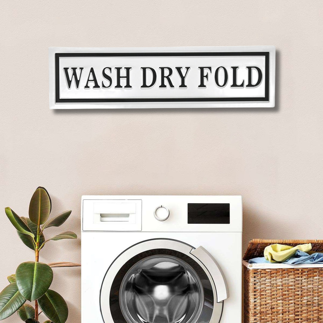 5285WDF-WT - Arabella Laundry Themed Sign - White