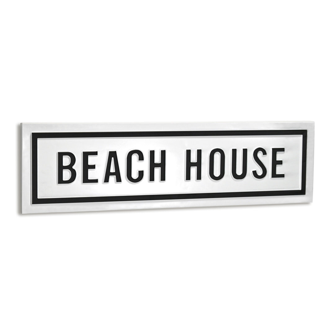 5285WT - Arabella Beach House Sign - White