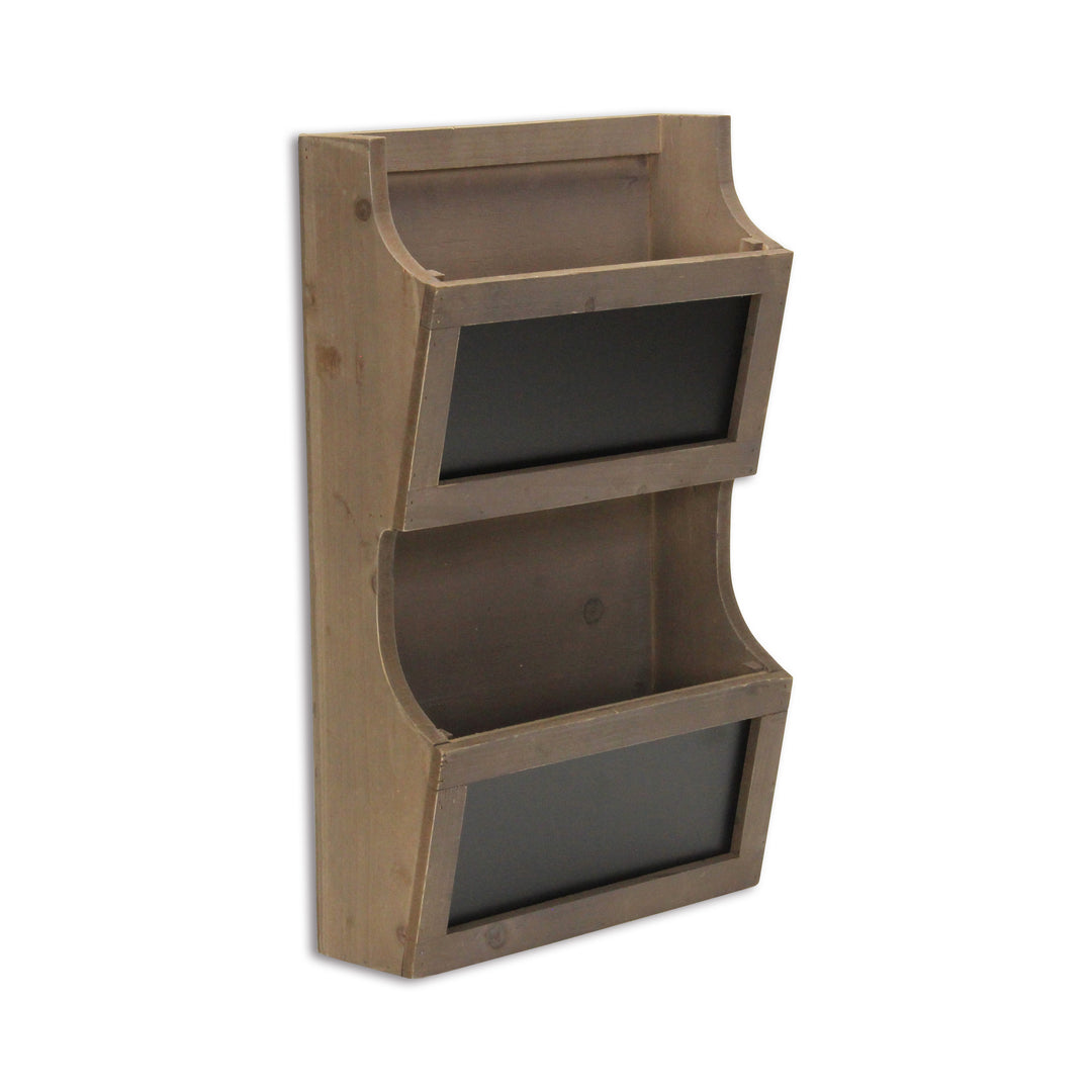 5393 - Selby 2 Tier Wall Storage - Brown