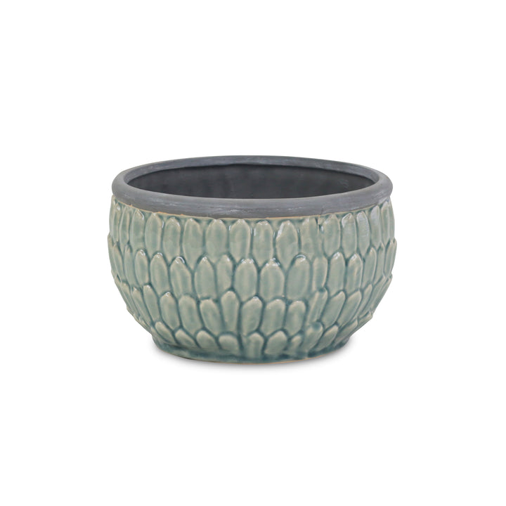 5447 - Arcello Ceramic Leaf Pattern Pot