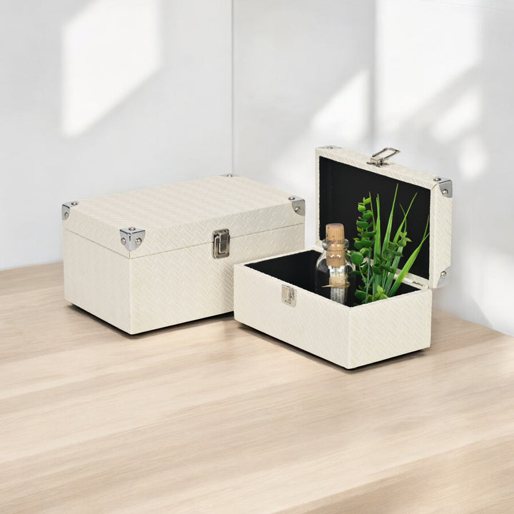 5540-2WT - Estina White Wood Boxes