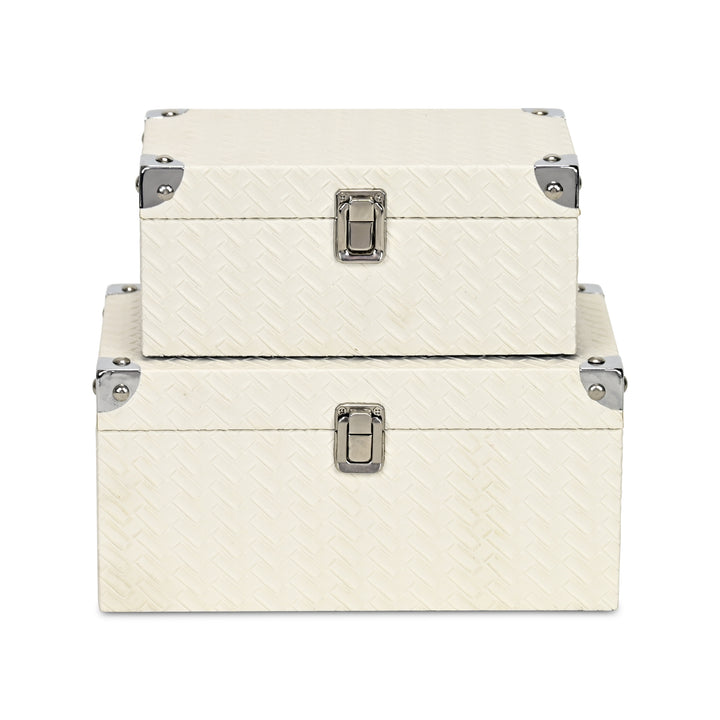 5540-2WT - Estina White Wood Boxes