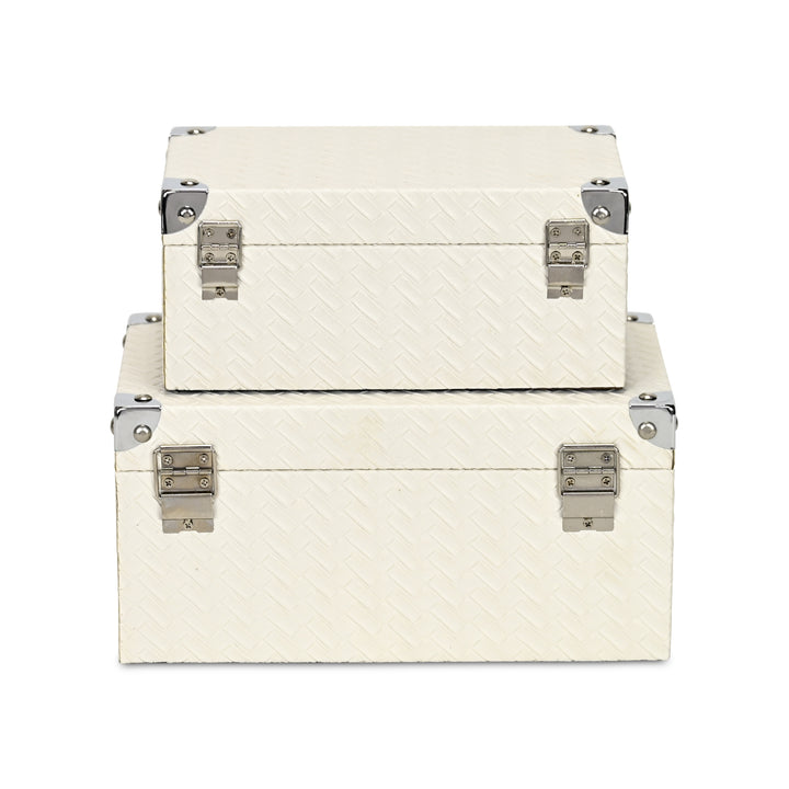 5540-2WT - Estina White Wood Boxes