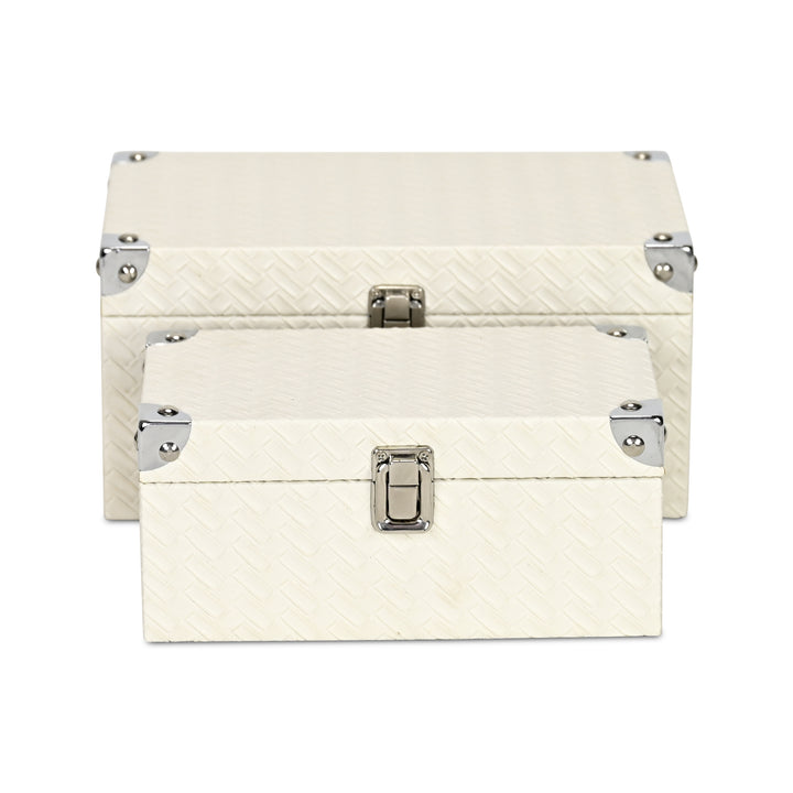 5540-2WT - Estina White Wood Boxes