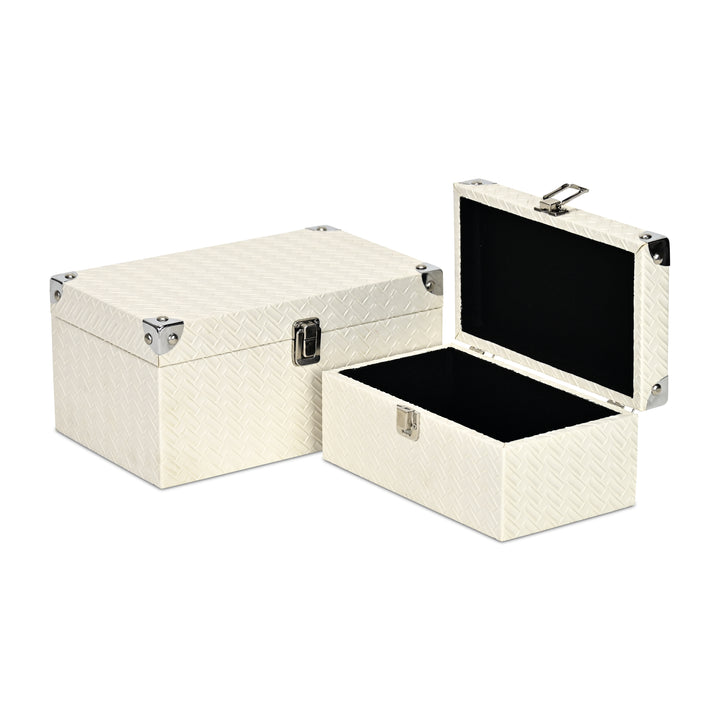 5540-2WT - Estina White Wood Boxes