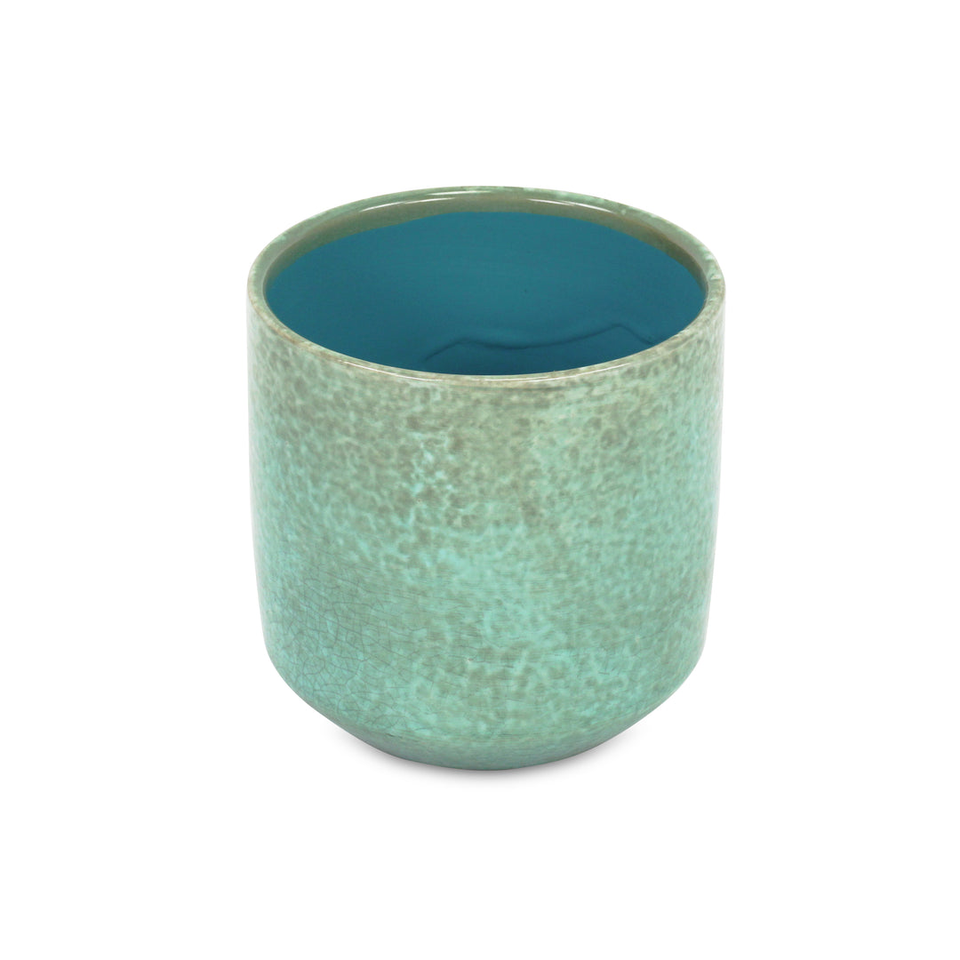 5588GRN - Lavina Mosaic  Green Ceramic Pot