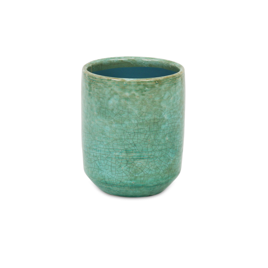 5588GRN - Lavina Mosaic  Green Ceramic Pot