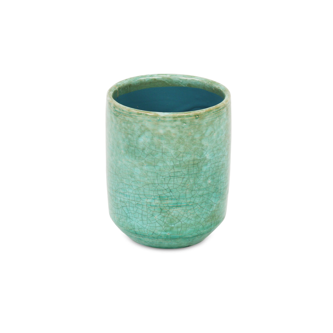 5588GRN - Lavina Mosaic  Green Ceramic Pot