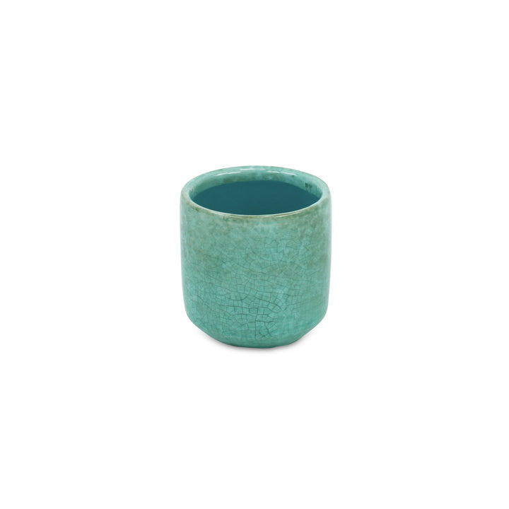 5588GRN - Lavina Mosaic  Green Ceramic Pot