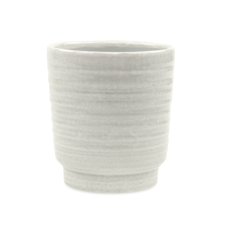 5658WT - Celadi White Rippled Ceramic Pot