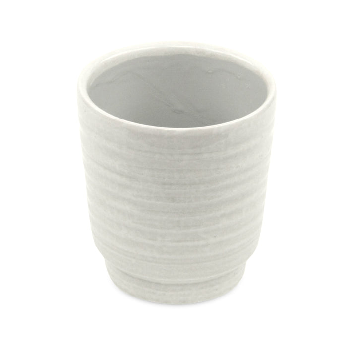 5658WT - Celadi White Rippled Ceramic Pot