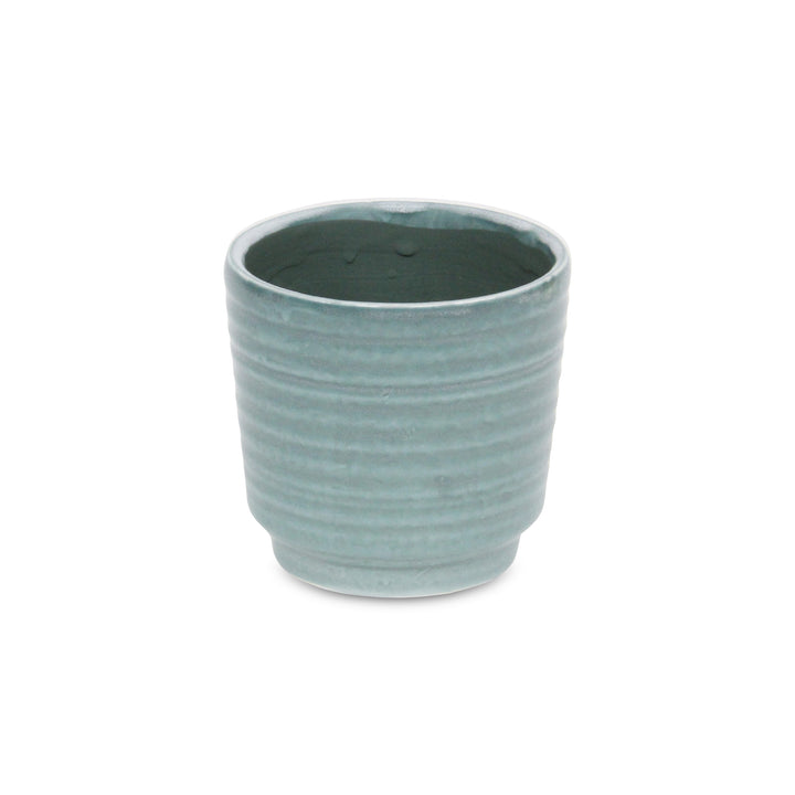 5658GRN - Celadi Green Rippled Ceramic Pot