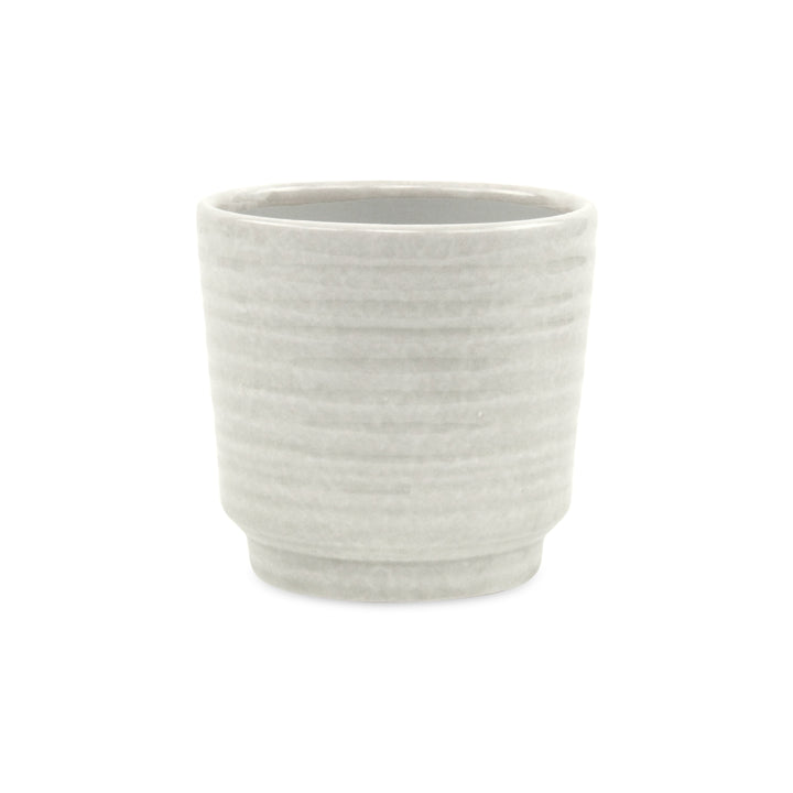 5658WT - Celadi White Rippled Ceramic Pot