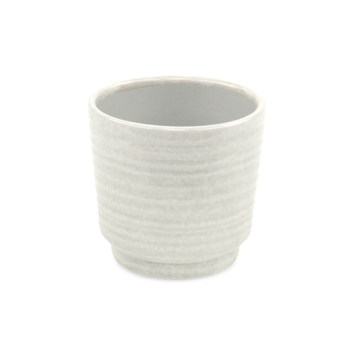 5658WT - Celadi White Rippled Ceramic Pot