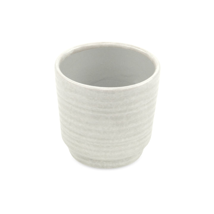 5658WT - Celadi White Rippled Ceramic Pot