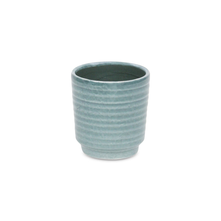 5658GRN - Celadi Green Rippled Ceramic Pot