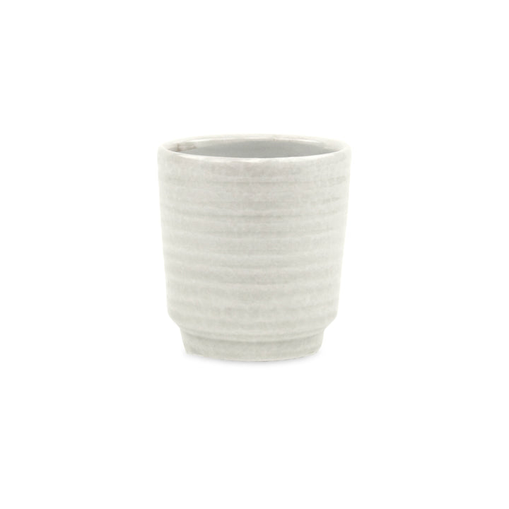 5658WT - Celadi White Rippled Ceramic Pot