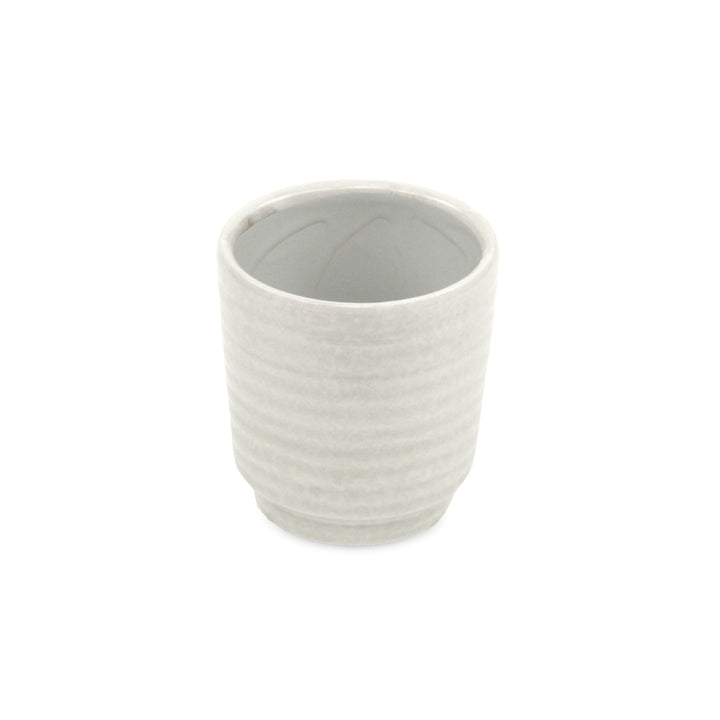 5658WT - Celadi White Rippled Ceramic Pot