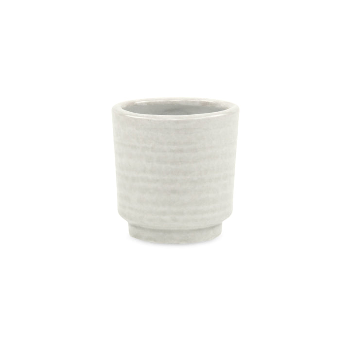 5658WT - Celadi White Rippled Ceramic Pot