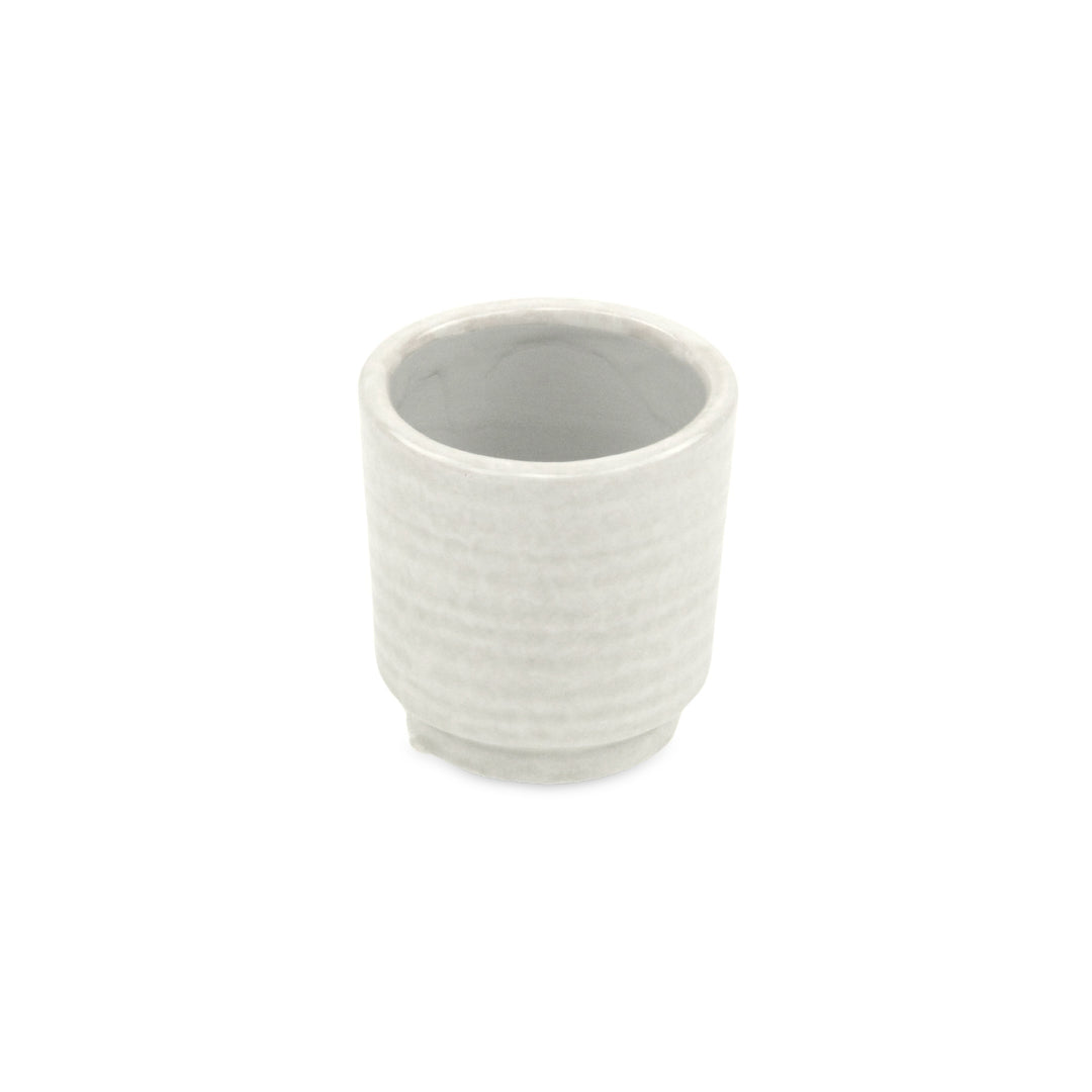 5658WT - Celadi White Rippled Ceramic Pot