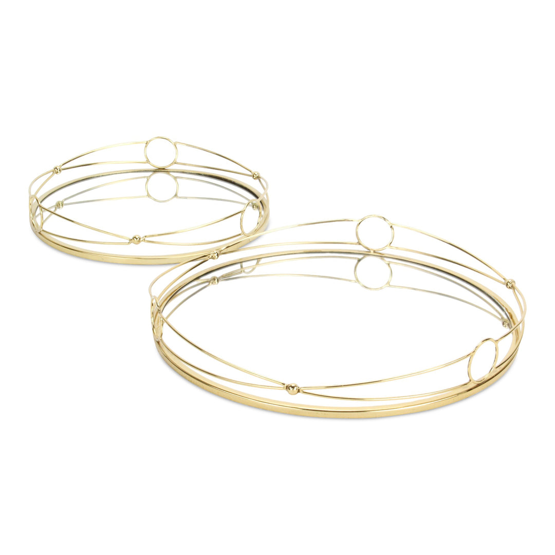 5693-2GD - Mianzi Tricircle Gold Trays