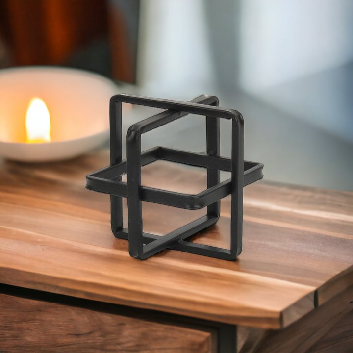 5699S-BK - Alle Black Decor Cube