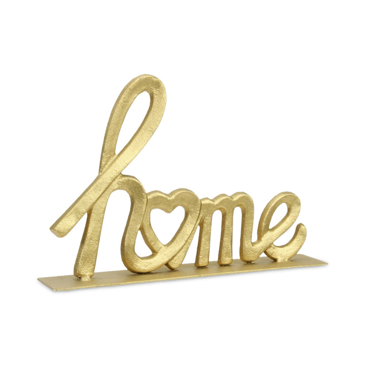 5760GD - Roven Cast Iron Home Sign - Gold