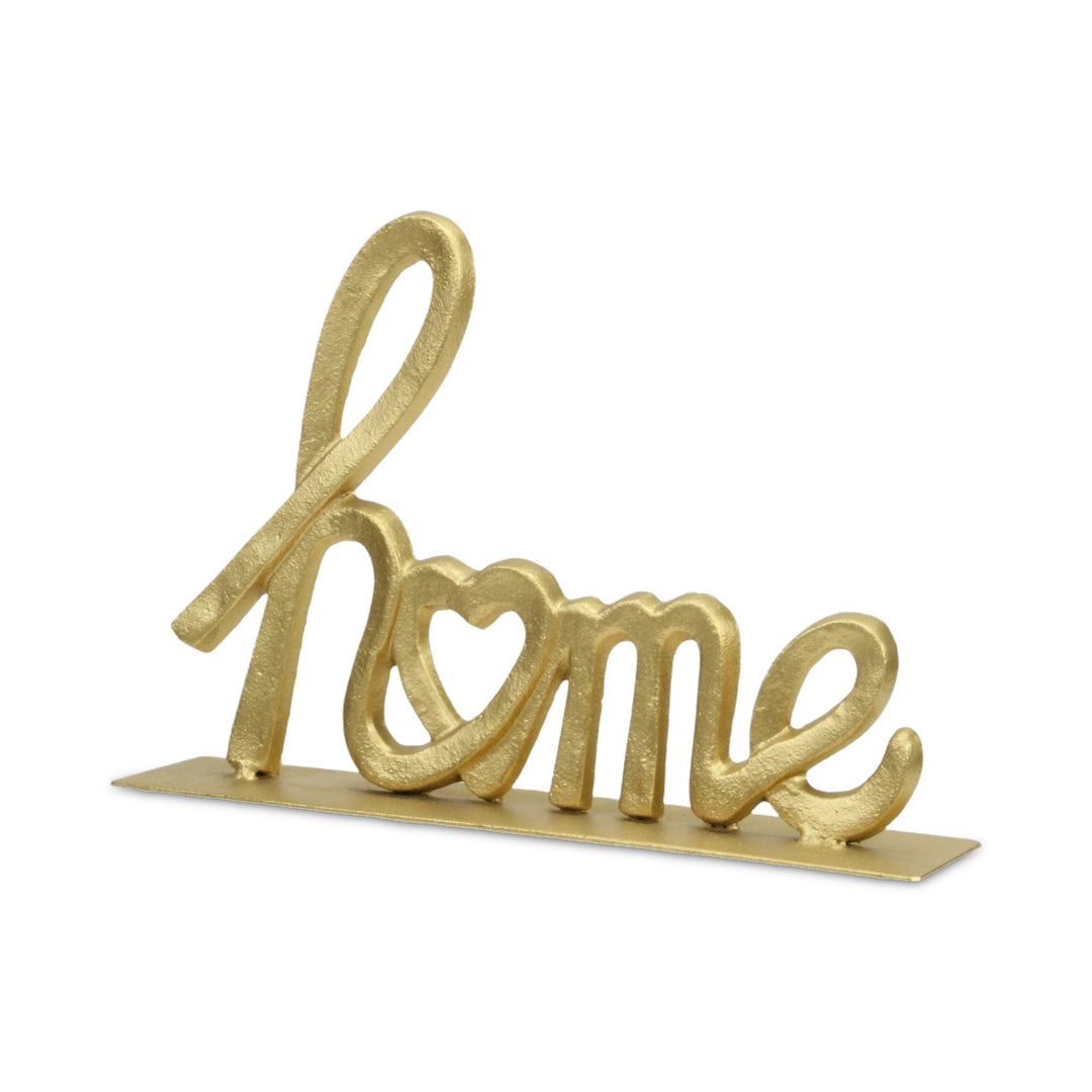 5760GD - Roven Cast Iron Home Sign - Gold