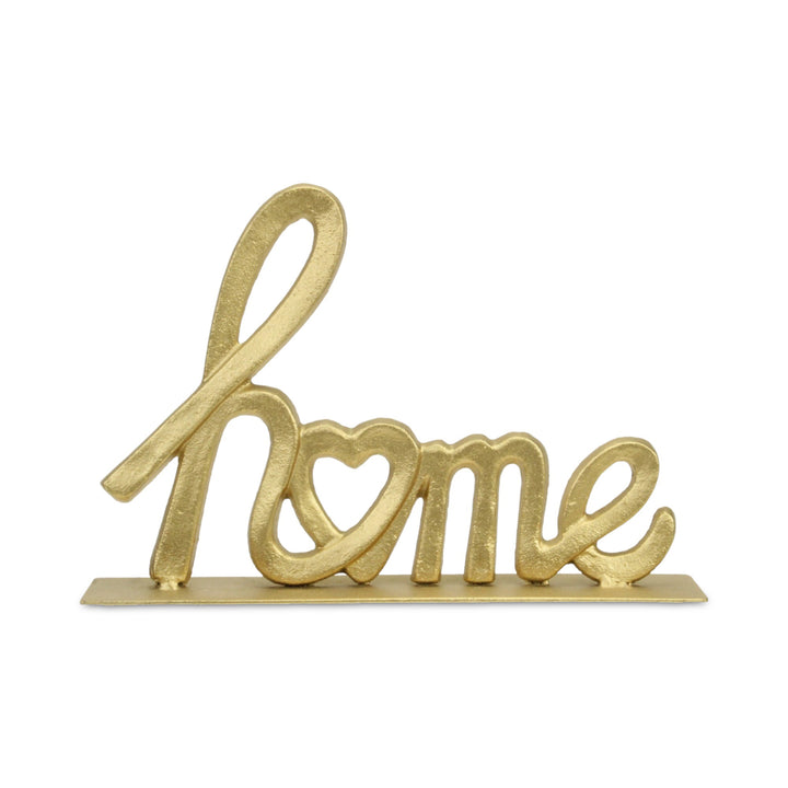 5760GD - Roven Cast Iron Home Sign - Gold