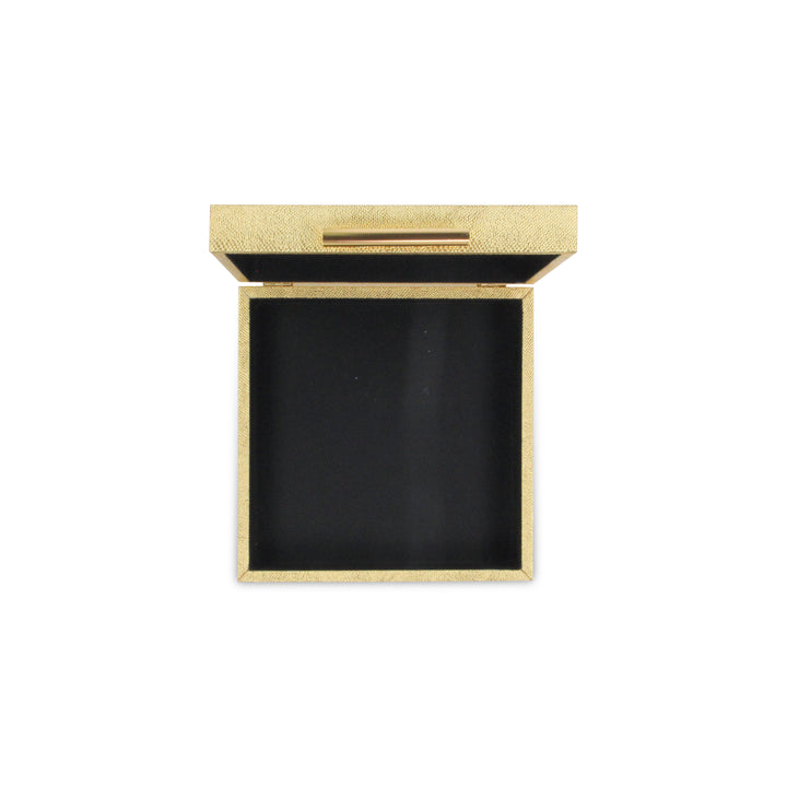 5825-2GDSN - Lusan Square Shagreen Boxes - Gold Snk