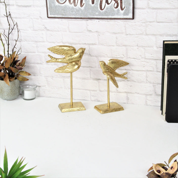 5883GD-S - Lirondelle Golden Swallow Décor