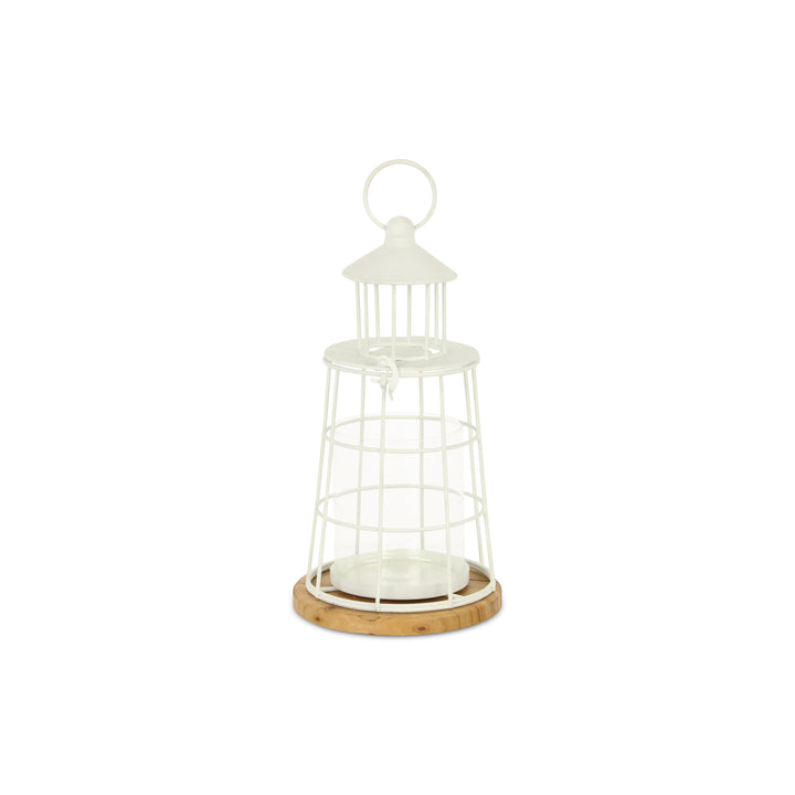 5895WT-S - Caler White Lighthouse Décor - Small