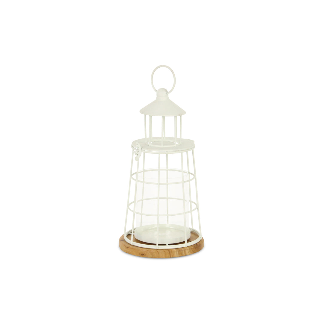 5895WT-S - Caler White Lighthouse Décor - Small