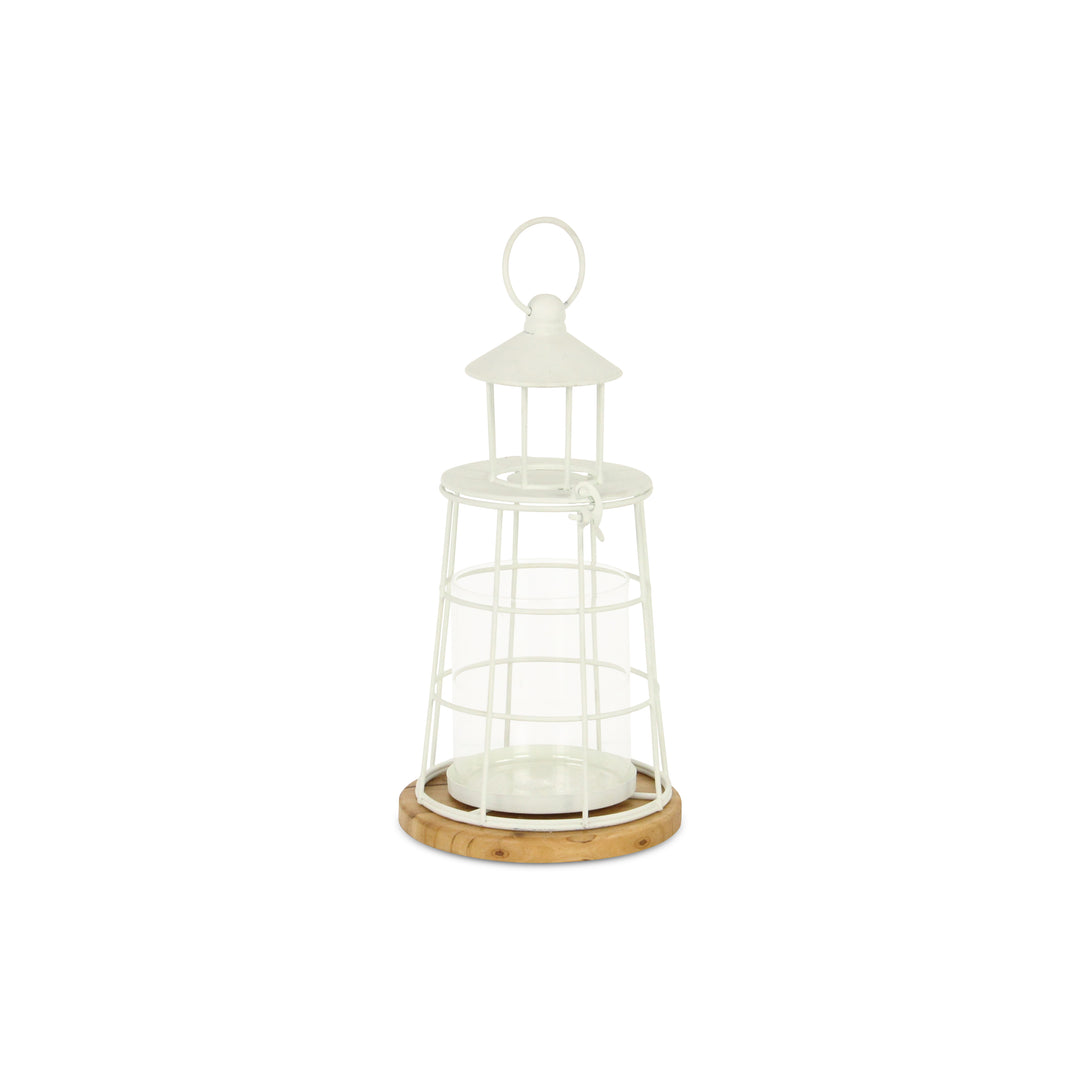 5895WT-S - Caler White Lighthouse Décor - Small