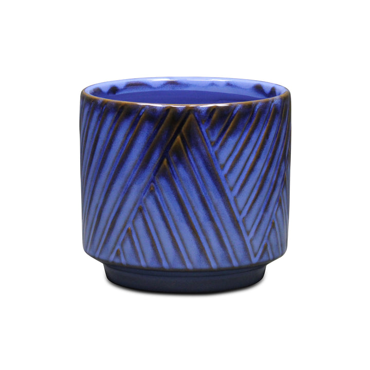 5919BGR - Parlora Diagonal Blue Pot