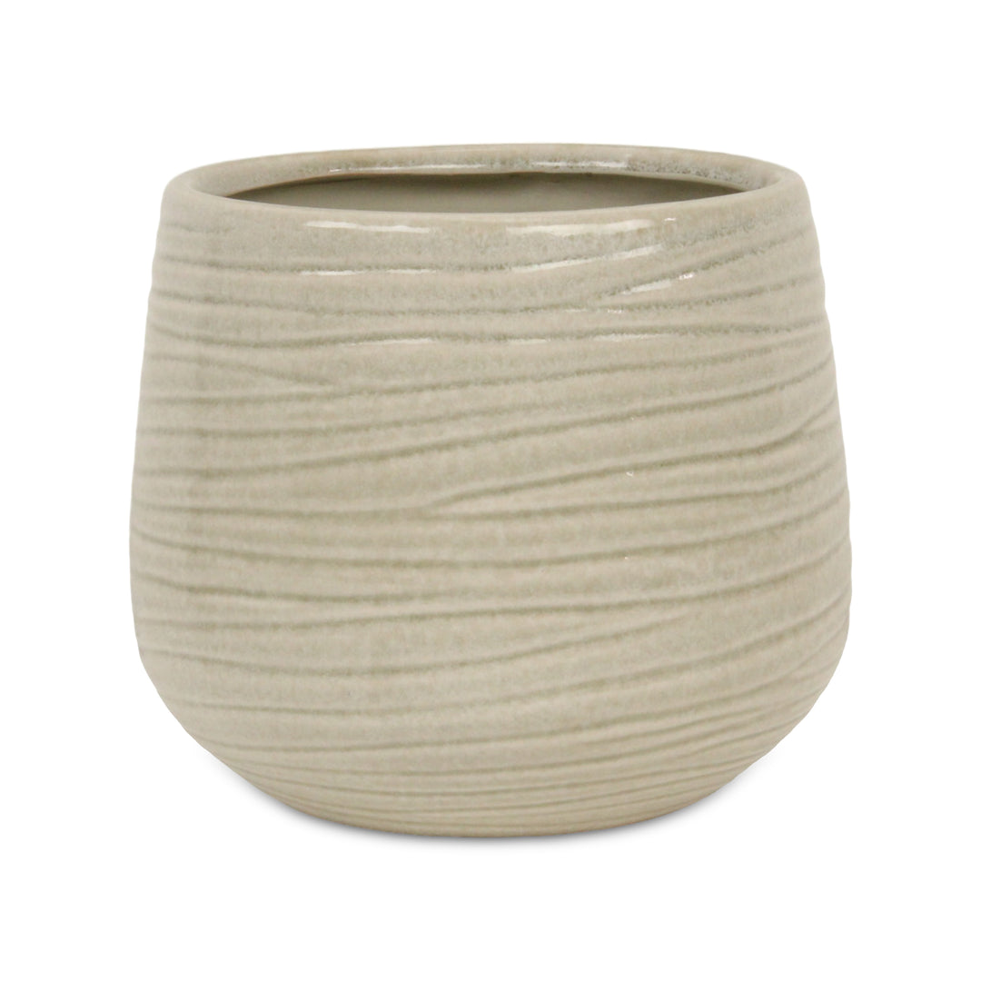 5924WT - Fairloam Wavey White Pot