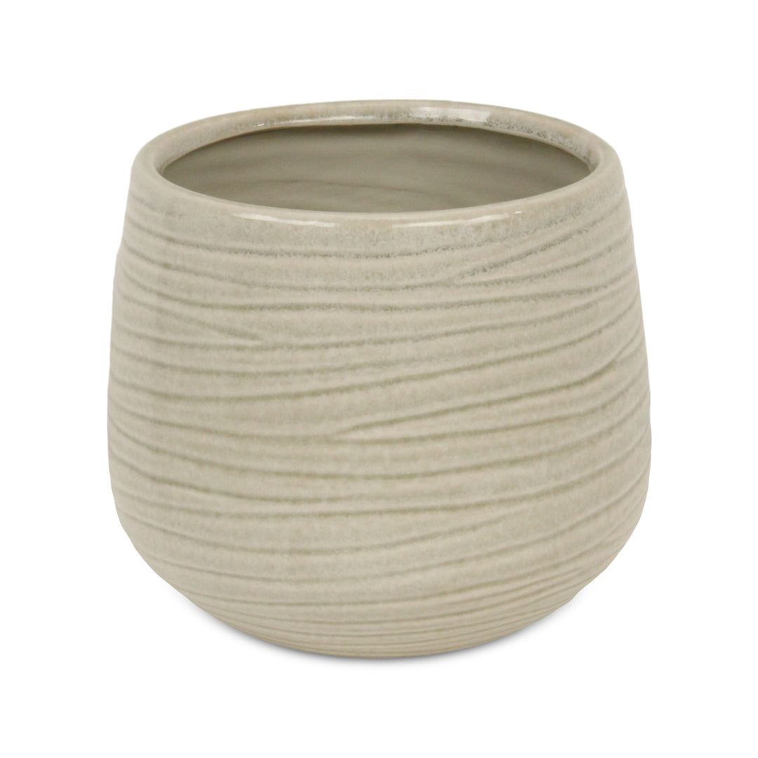 5924WT - Fairloam Wavey White Pot