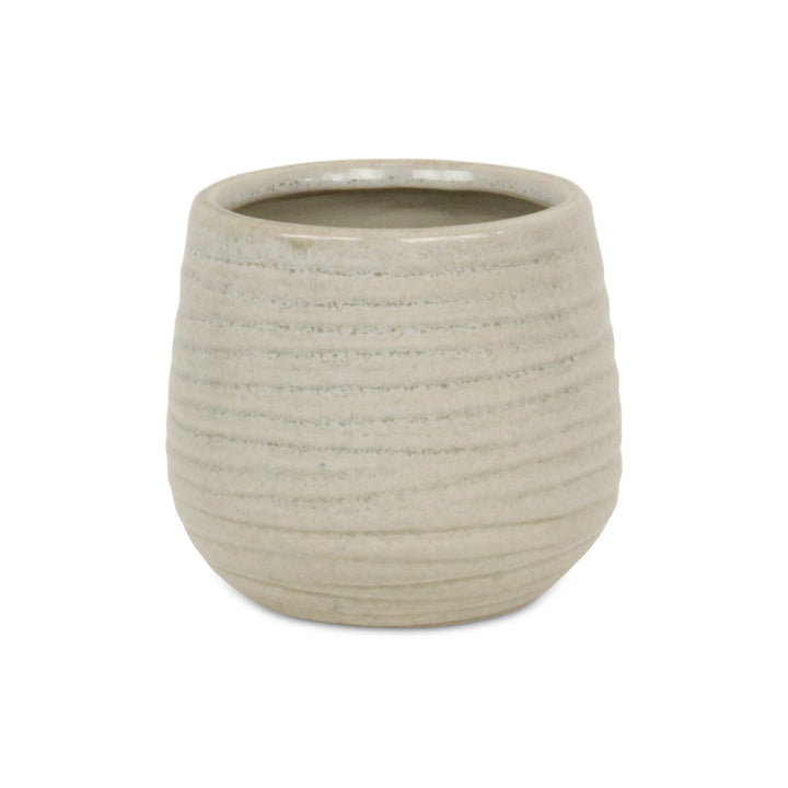 5924WT - Fairloam Wavey White Pot