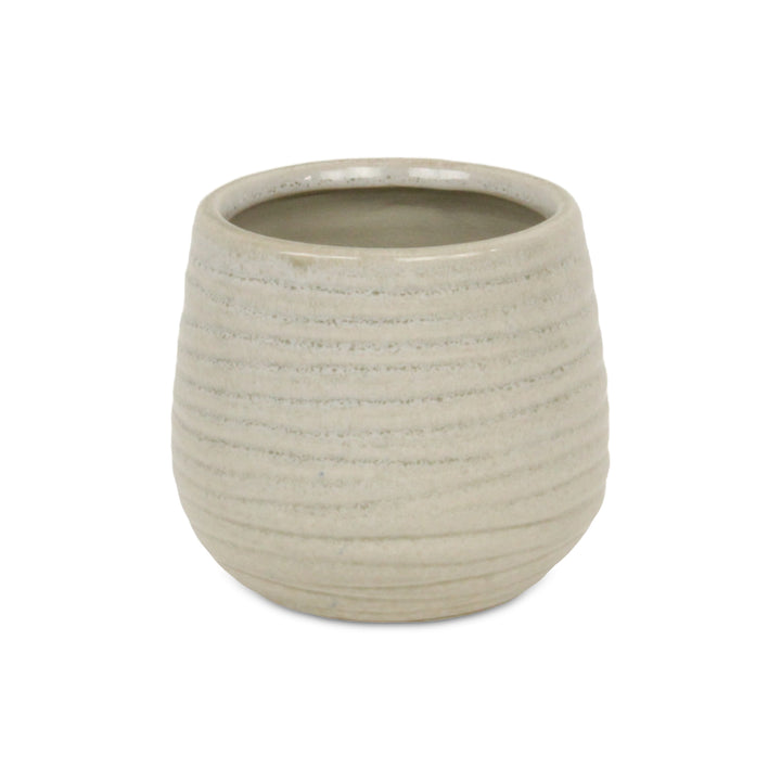 5924WT - Fairloam Wavey White Pot