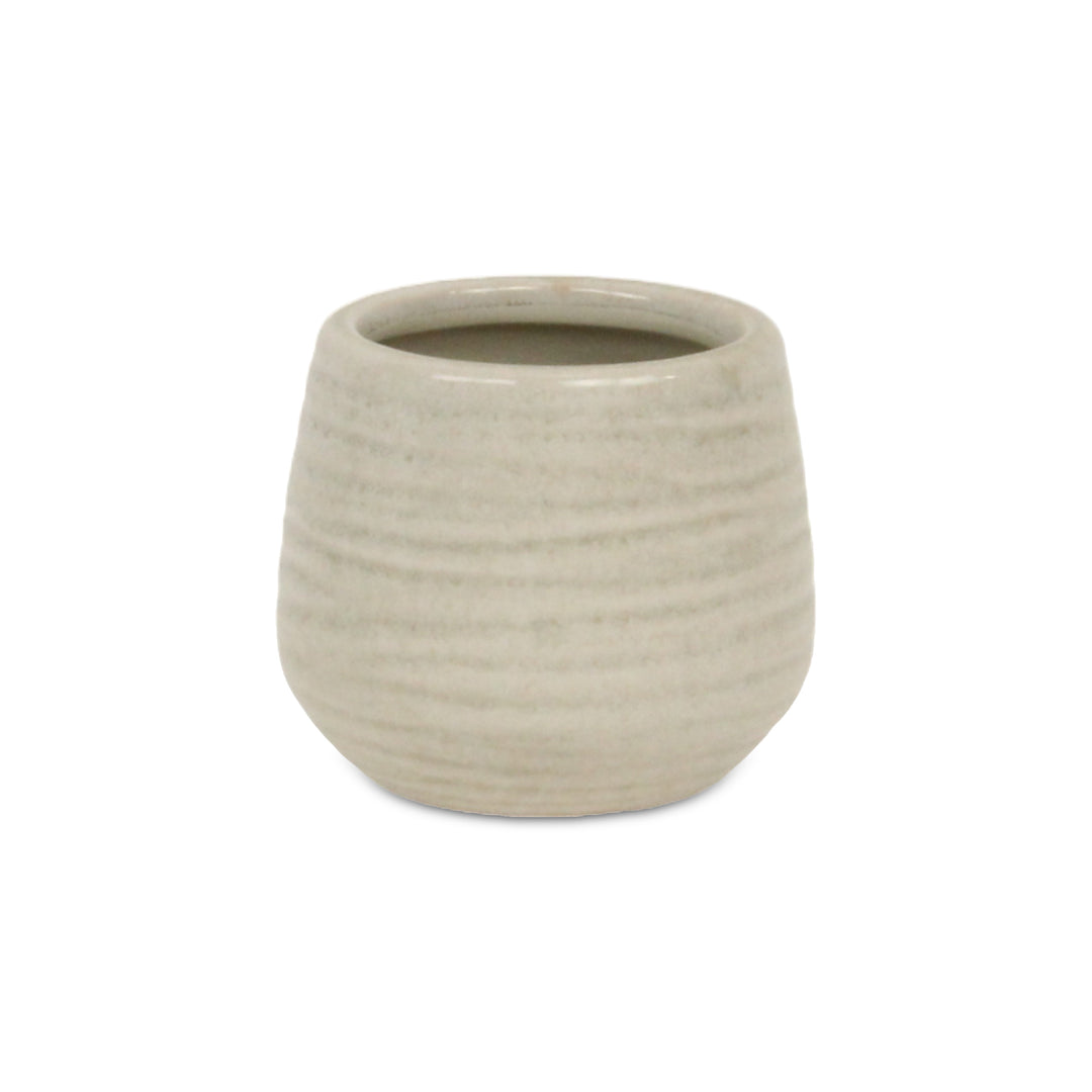 5924WT - Fairloam Wavey White Pot