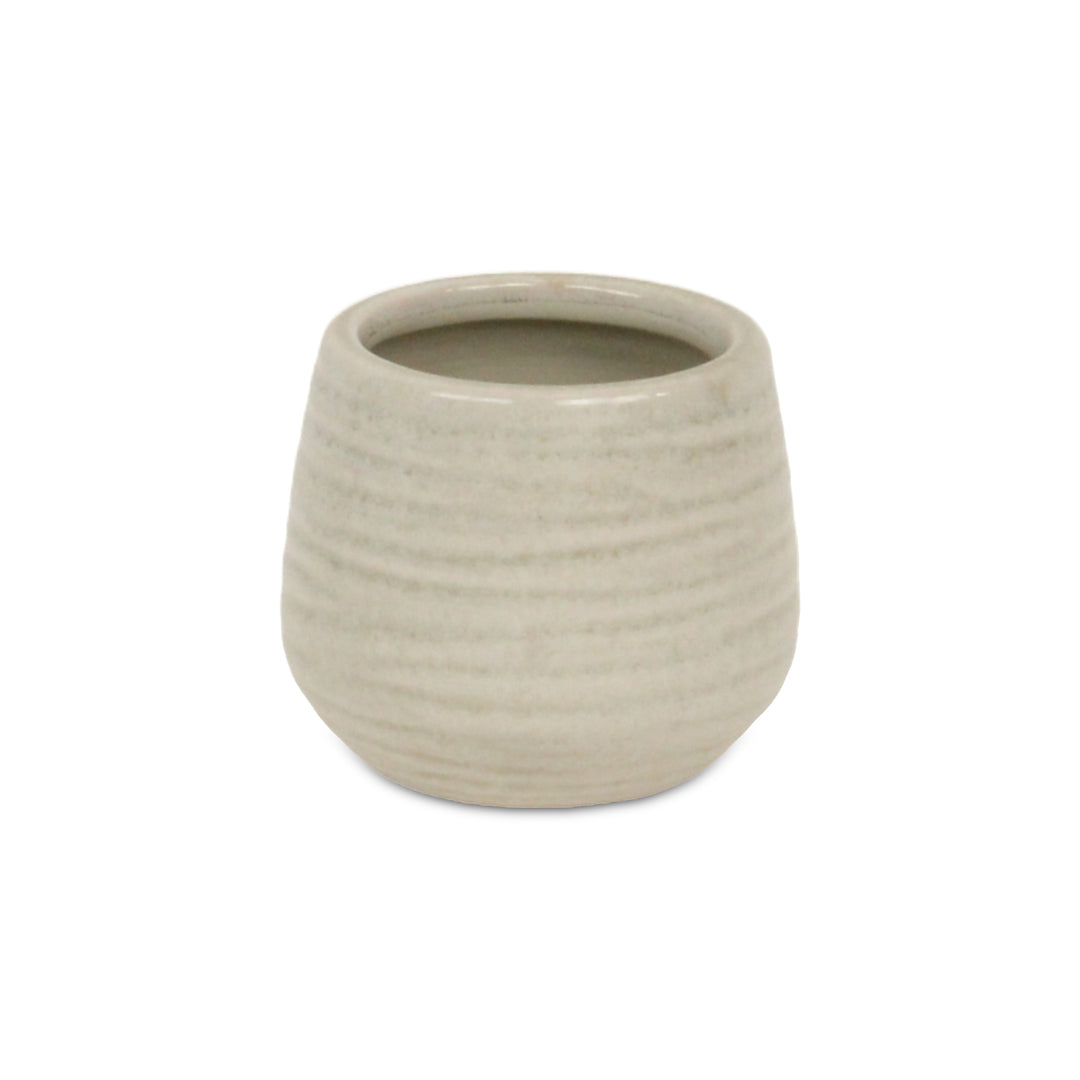 5924WT - Fairloam Wavey White Pot