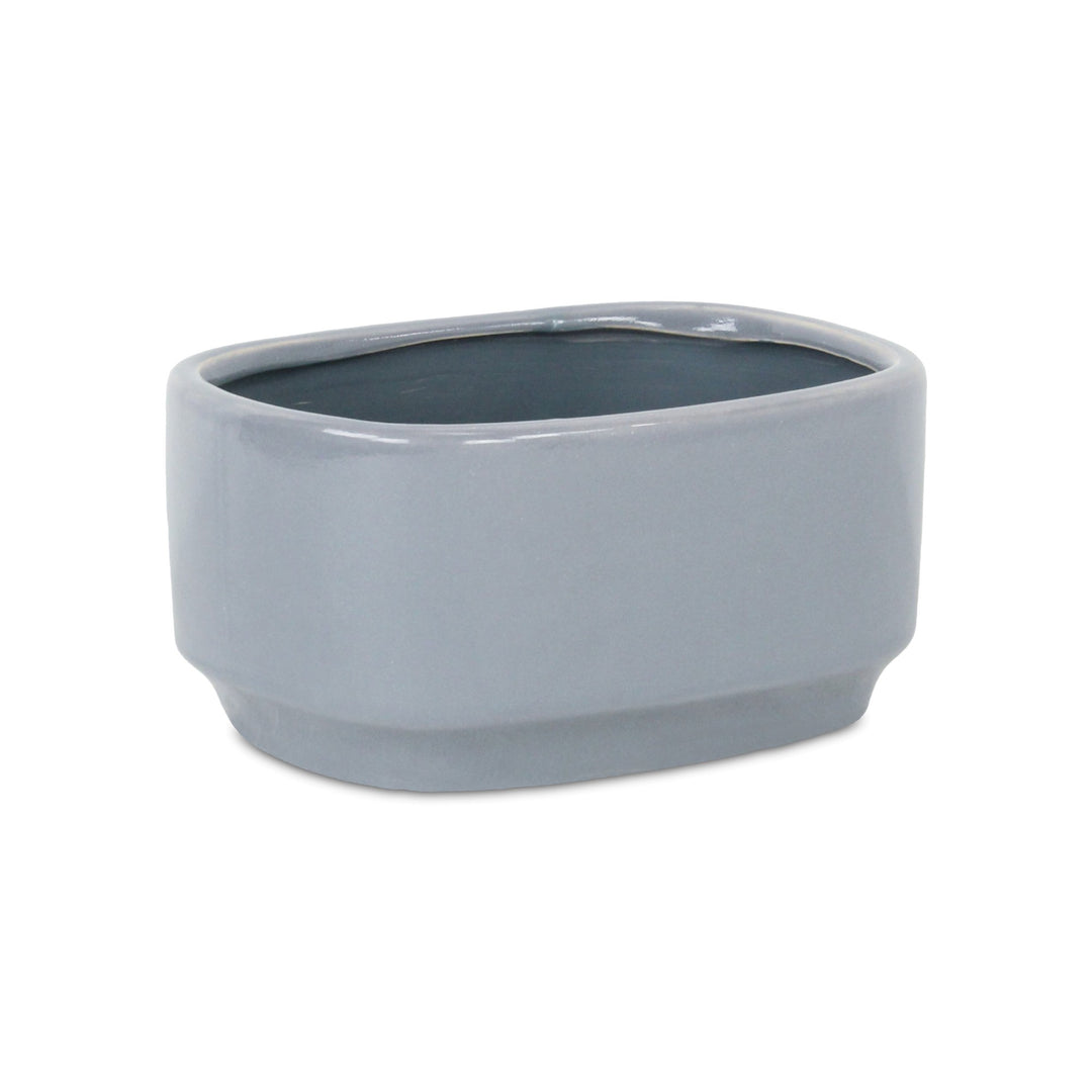 5934GR - Elegora Rectangular Gray Pot