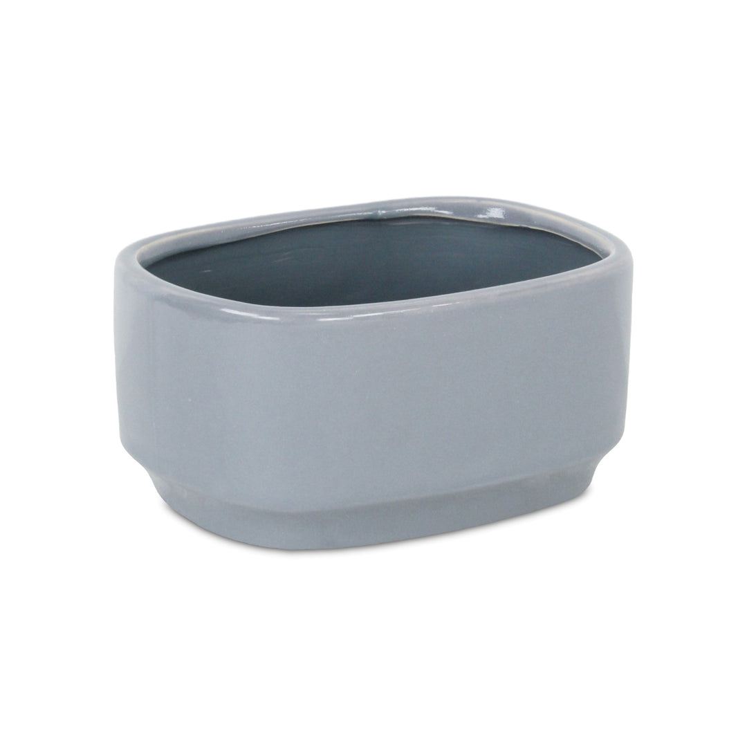 5934GR - Elegora Rectangular Gray Pot